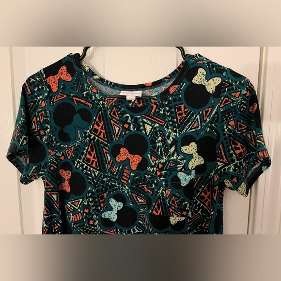 Lularoe Disney Minnie Mouse Green Carly Dress Size XXS - Picture 2 of 7